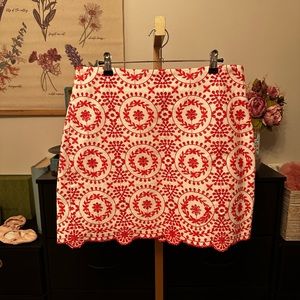 LOFT embroidered skirt. Size 8. Perfect Condition.